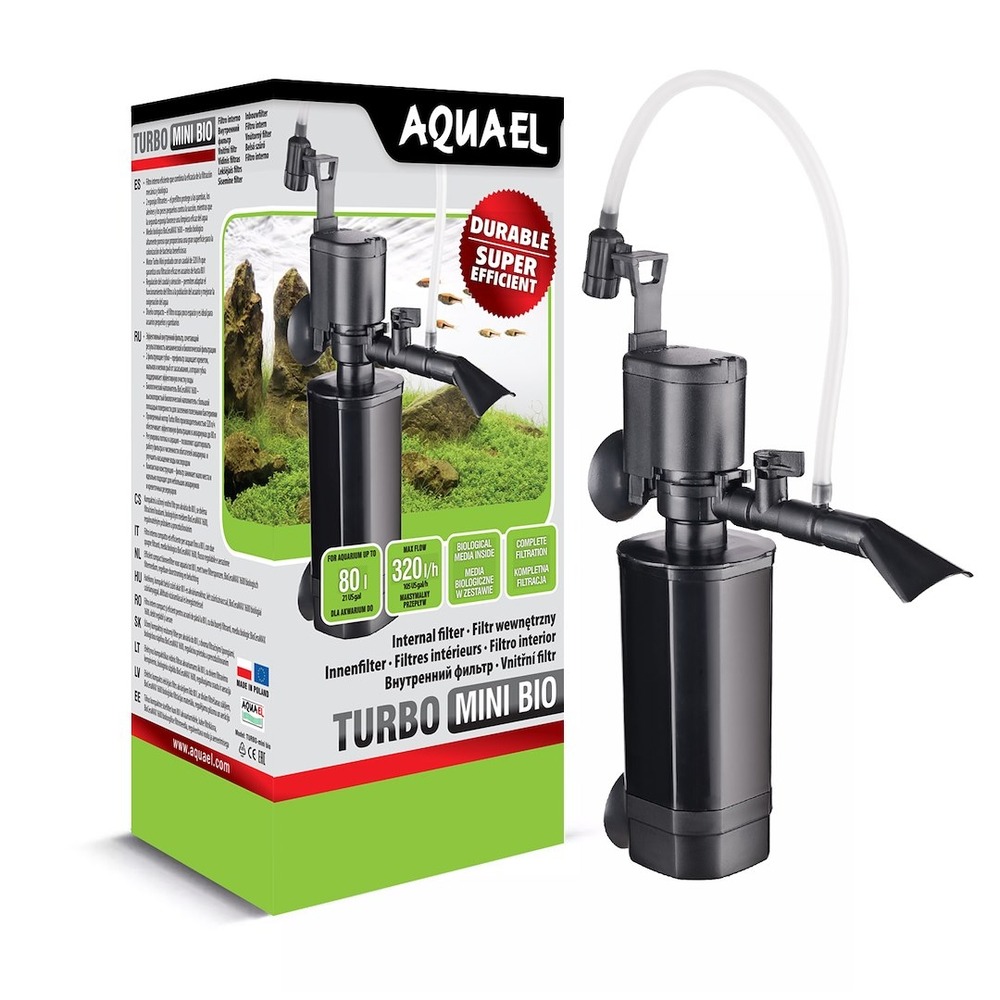 Aquael Turbo Mini Bio Filtr Wewnętrzny do Akwarium 10-80l z Wkładem BioCeraMAX - zdjęcie 2/16